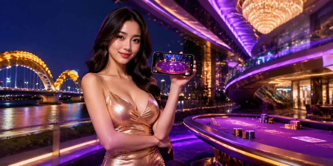 Không khí baccarat neon rực rỡ về đêm tại Đà Nẵng – casino trực tuyến hiện đại